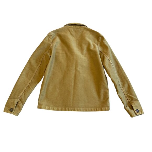 Leon & Harper Button-Down Camel Jacket Patch Pocket w/ Clover Pin Size Medium - Picture 6 of 12